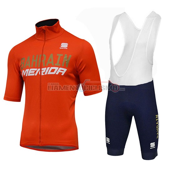 Abbigliamento Ciclismo Bahrain Merida Ss Arancione